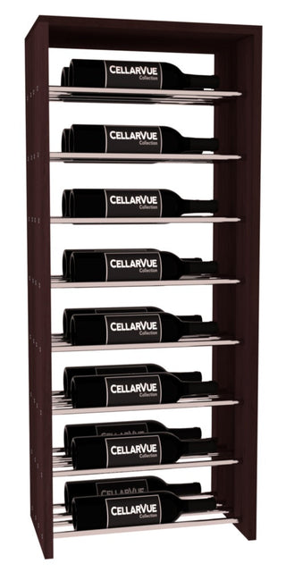 Elementcollection 17 5 Horizontal Double Deep Top Metal Wine Display Walnut Stained