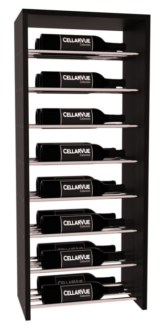 Elementcollection 17 5 Horizontal Double Deep Top Metal Wine Display Black Stained