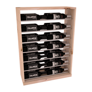 Elementcollection 26 Horizontal Base Metal Wine Display Walnut Stained