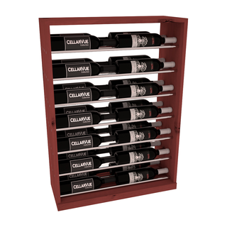 Elementcollection 26 Horizontal Base Metal Wine Display Walnut Stained