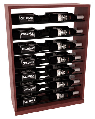 Elementcollection 26 Horizontal Base Display Black Metal Rail Cherry Stained