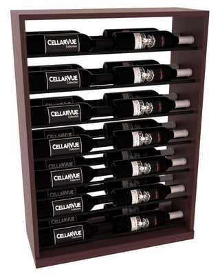 Elementcollection 26 Horizontal Base Display Black Metal Rail Walnut Stained
