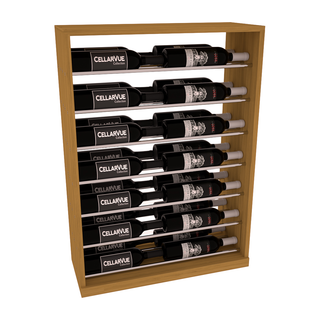 Elementcollection 26 Horizontal Base Metal Wine Display Walnut Stained