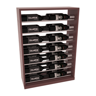 Elementcollection 26 Horizontal Base Display Black Metal Rail Cherry Stained