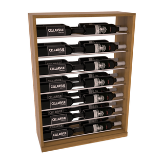Elementcollection 26 Horizontal Base Display Black Metal Rail Walnut Stained
