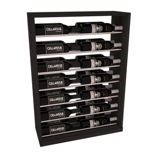 Elementcollection 26 Horizontal Base Display Black Metal Rail Cherry Stained