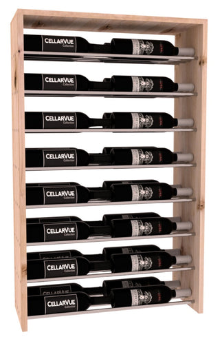Elementcollection 26 Horizontal Double Deep Top Wine Display Oak Stained