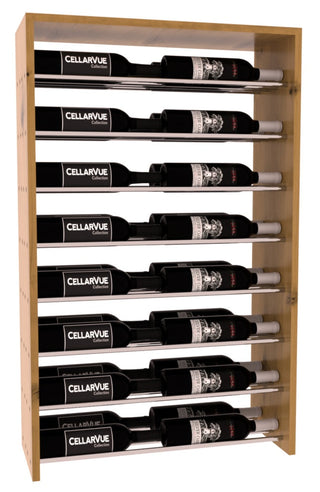Elementcollection 26 Horizontal Double Deep Top Wine Display Walnut Stained