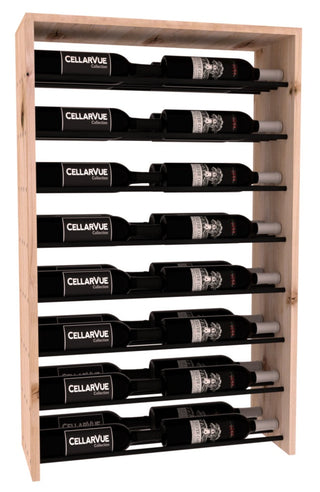 Elementcollection 26 Horizontal Double Deep Top Display Black Metal Rail Oak Stained