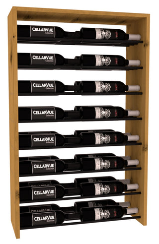 Elementcollection 26 Horizontal Double Deep Top Display Black Metal Rail Cherry Stained