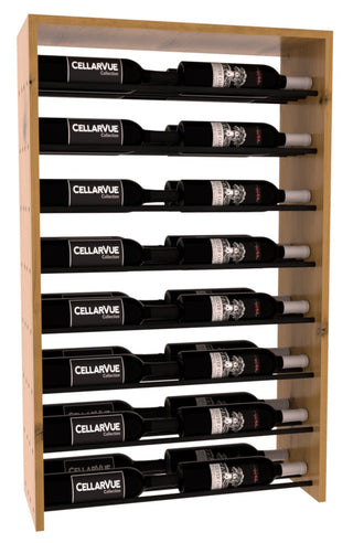 Elementcollection 26 Horizontal Double Deep Top Display Black Metal Rail Walnut Stained