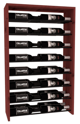 Elementcollection 26 Horizontal Double Deep Top Display Black Metal Rail Walnut Stained