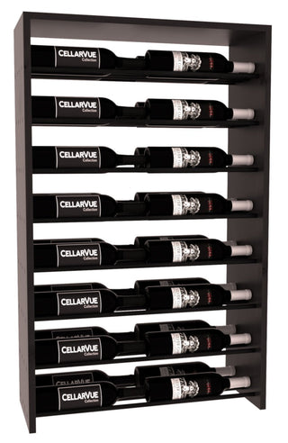 Elementcollection 26 Horizontal Double Deep Top Display Black Metal Rail Unstained