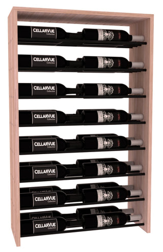 Elementcollection 26 Horizontal Double Deep Top Display Black Metal Rail Oak Stained