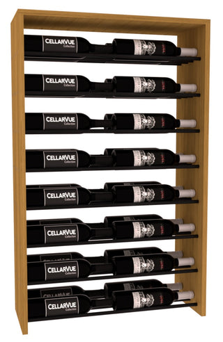 Elementcollection 26 Horizontal Double Deep Top Display Black Metal Rail Cherry Stained