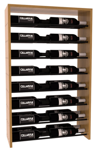Elementcollection 26 Horizontal Double Deep Top Display Black Metal Rail Walnut Stained