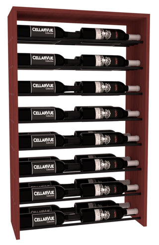 Elementcollection 26 Horizontal Double Deep Top Display Black Metal Rail Walnut Stained