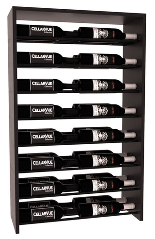 Elementcollection 26 Horizontal Double Deep Top Display Black Metal Rail Unstained