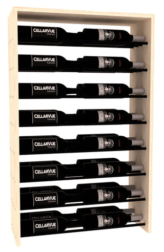 Elementcollection 26 Horizontal Double Deep Top Display Black Metal Rail Oak Stained