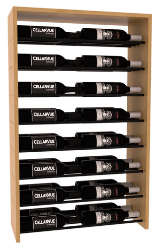 Elementcollection 26 Horizontal Double Deep Top Display Black Metal Rail Walnut Stained