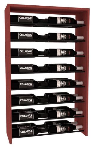 Elementcollection 26 Horizontal Double Deep Top Display Black Metal Rail Walnut Stained