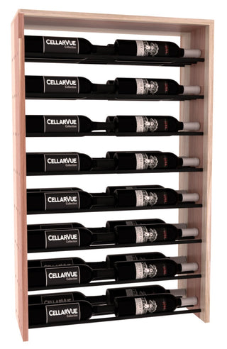 Elementcollection 26 Horizontal Double Deep Top Display Black Metal Rail Cherry Stained