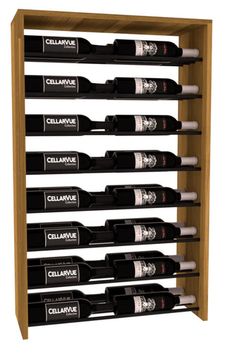 Elementcollection 26 Horizontal Double Deep Top Display Black Metal Rail Cherry Stained