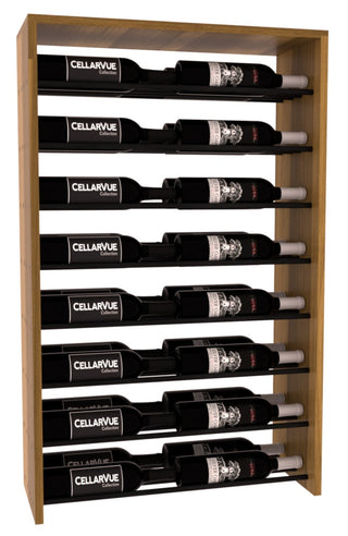 Elementcollection 26 Horizontal Double Deep Top Display Black Metal Rail Walnut Stained