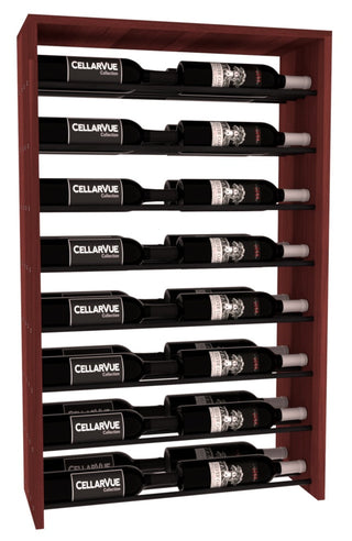 Elementcollection 26 Horizontal Double Deep Top Display Black Metal Rail Walnut Stained