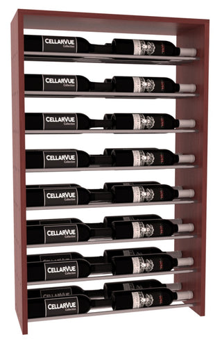 Elementcollection 26 Horizontal Double Deep Top Display Gunmetal Rail Walnut Stained