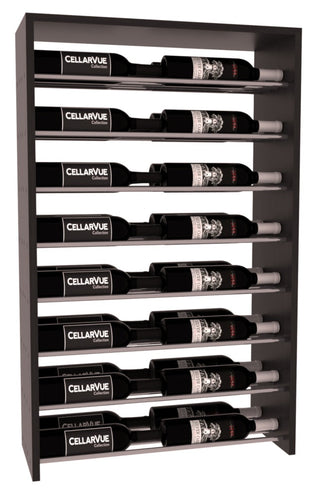 Elementcollection 26 Horizontal Double Deep Top Display Gunmetal Rail Oak Stained