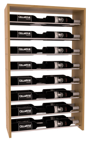Elementcollection 26 Horizontal Double Deep Top Wine Display Walnut Stained
