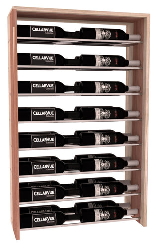 Elementcollection 26 Horizontal Double Deep Top Wine Display Oak Stained