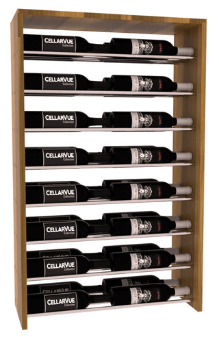 Elementcollection 26 Horizontal Double Deep Top Wine Display Walnut Stained