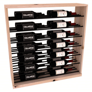 Elementcollection 35 Horizontal Base Display Black Metal Rail Cherry Stained