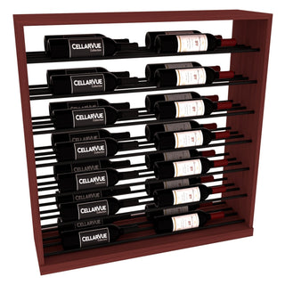 Elementcollection 35 Horizontal Base Display Black Metal Rail Cherry Stained
