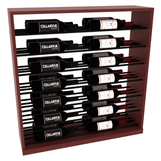 Elementcollection 35 Horizontal Base Display Black Metal Rail Cherry Stained