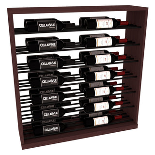 Elementcollection 35 Horizontal Base Display Black Metal Rail Walnut Stained