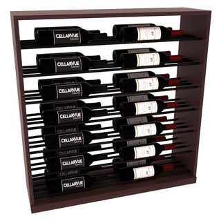 Elementcollection 35 Horizontal Base Display Black Metal Rail Walnut Stained