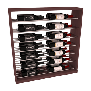 Elementcollection 35 Horizontal Base Display Black Metal Rail Cherry Stained