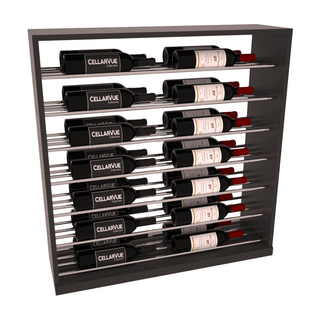 Elementcollection 35 Horizontal Base Display Black Metal Rail Walnut Stained