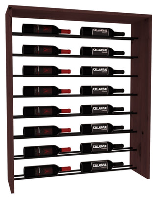Elementcollection 35 Horizontal Top Display Black Metal Rail Walnut Stained