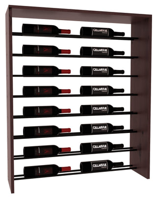Elementcollection 35 Horizontal Top Display Black Metal Rail Walnut Stained