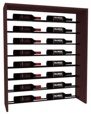 Elementcollection 35 Horizontal Top Display Black Metal Rail Walnut Stained