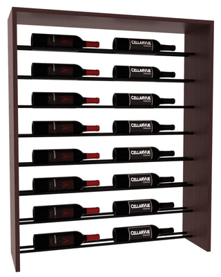 Elementcollection 35 Horizontal Top Display Black Metal Rail Walnut Stained