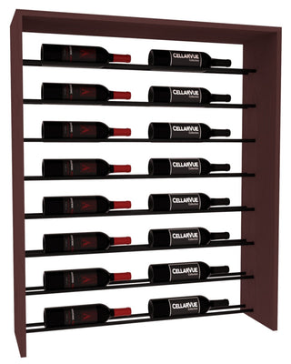 Elementcollection 35 Horizontal Top Display Black Metal Rail Walnut Stained