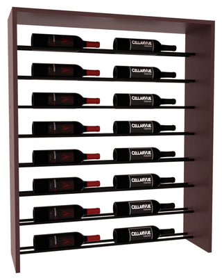 Elementcollection 35 Horizontal Top Display Black Metal Rail Walnut Stained