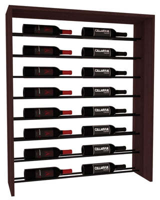 Elementcollection 35 Horizontal Top Display Black Metal Rail Walnut Stained