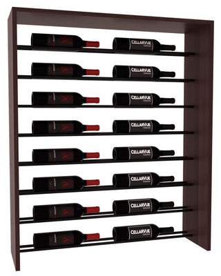 Elementcollection 35 Horizontal Top Display Black Metal Rail Walnut Stained