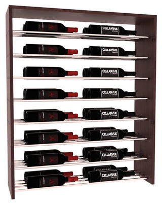 Elementcollection 35 Horizontal Double Deep Top Wine Display Walnut Stained